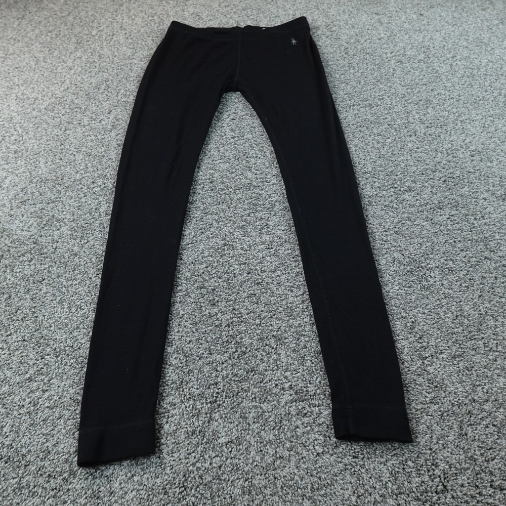 Smartwool Leggings Mens M Black Merino Wool Base Layer Thermal Outdoor Ski Pants